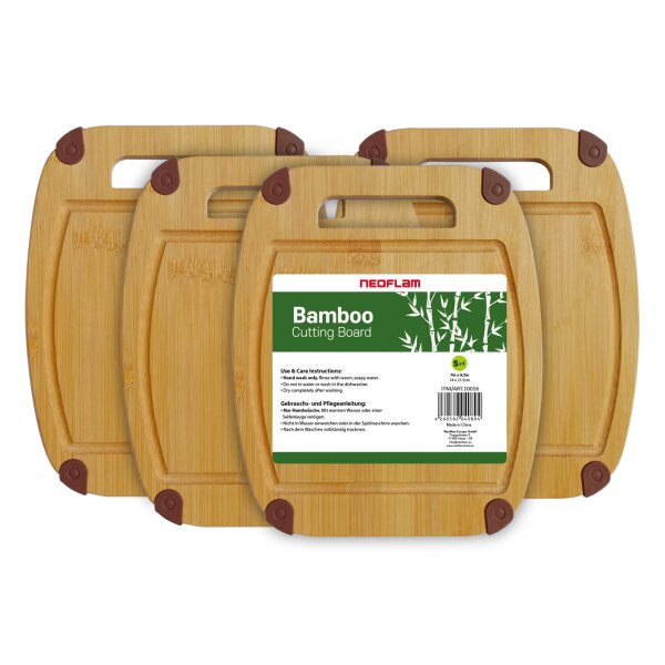 BiJu - Bambus Frühstücksbrettchen-Set, 4tlg.